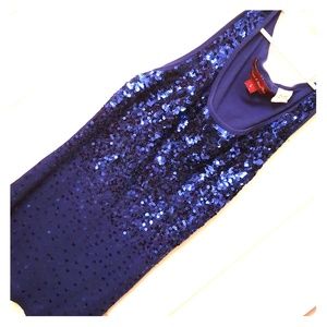 *Make an offer!* Sugar&Spice Blue Sequin Tank